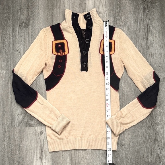 L.A.M.B. FALL 2007 - Beige and Black Turtleneck Sweater - Size Small - Picture 5 of 16